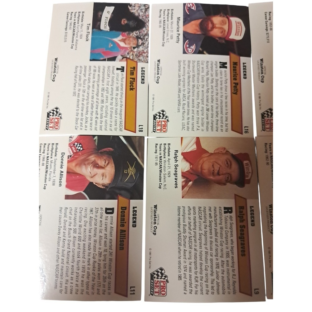 1991 Winston Cup Pro Set 24 Card Lot - Picture 14 of 15